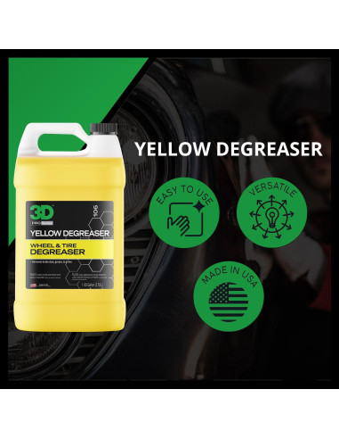 Desengrasante Amarillo 3D - Limpiador de Ruedas y Neumáticos 3.63 kg