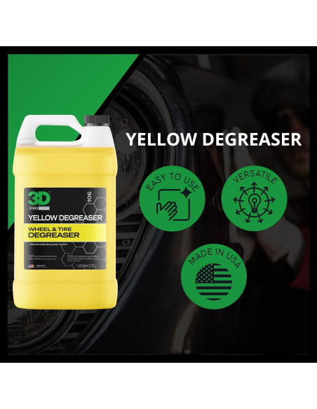 Desengrasante Amarillo 3D - Limpiador de Ruedas y Neumáticos 3.63 kg