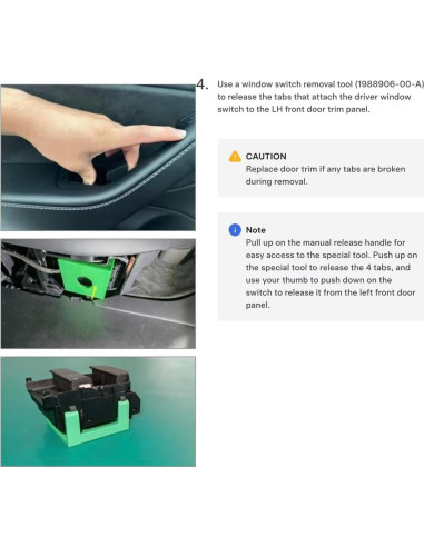 Herramienta de Extracción Interruptor Ventana Tesla Model 3/Y