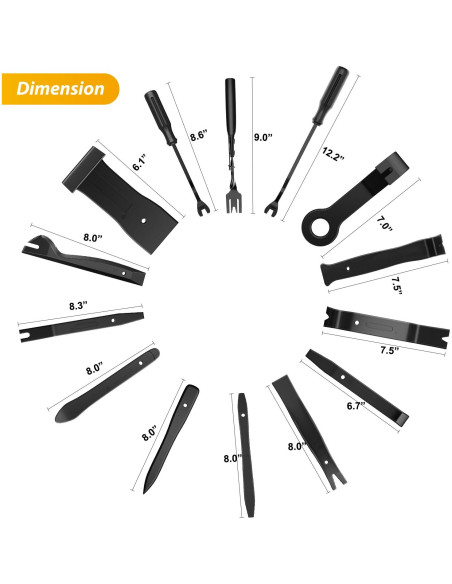 Kit de Herramientas de Remoción de Molduras GOOACC 88Pcs