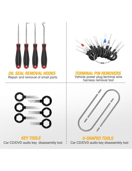 Kit de Herramientas de Remoción de Molduras GOOACC 88Pcs