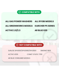 Juego de Adaptadores para Lavadora a Presión WOJET M22 14mm 2