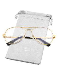 Gafas de sol AIEYEZO aviador polarizadas UV400 oro claro