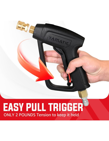 Pistola de Lavado a Presión Corta YAMATIC con Manguera 7.62m