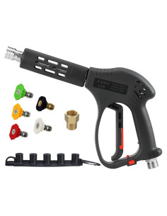 Pistola de Lavado a Presión M MINGLE Corta 5000 PSI 5 Boquillas
