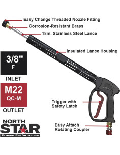 Pistola de Lavado a Presión NorthStar ND20006P 5000 PSI 2