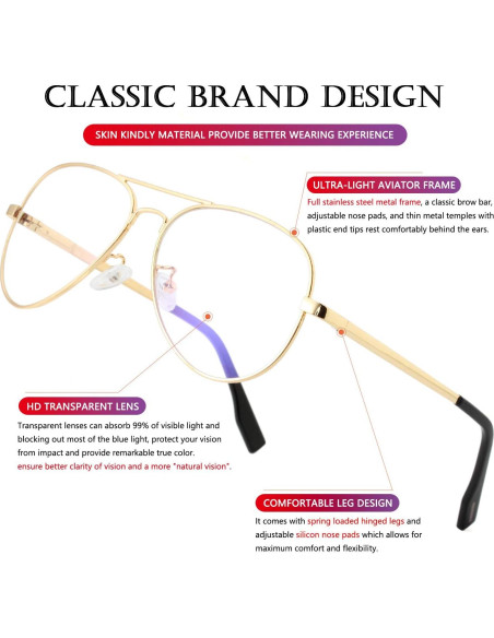 Gafas de sol AIEYEZO aviador polarizadas UV400 oro claro