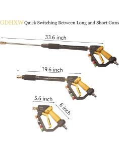 Pistola de Lavado a Presión GDHXW 5000 PSI con 5 Boquillas 2