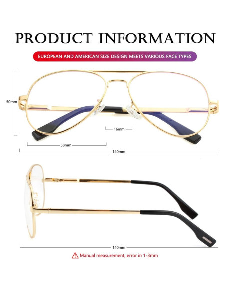 Gafas de sol AIEYEZO aviador polarizadas UV400 oro claro