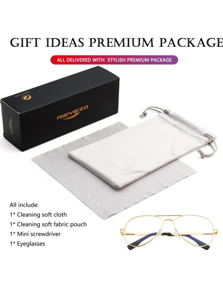 Gafas de sol AIEYEZO aviador polarizadas UV400 oro claro