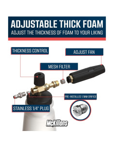 Cannon de Espuma McKillans Boca Ancha 1L Ajustable para Lavado 2