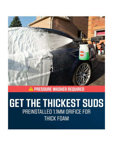 Cannon de Espuma McKillans Boca Ancha 1L Ajustable para Lavado