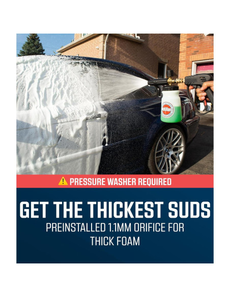 Cannon de Espuma McKillans Boca Ancha 1L Ajustable para Lavado