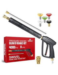 Pistola de Lavadora a Presión YAMATIC con Lanza de Acero Inoxidable 4000 PSI