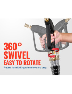 Pistola de Lavadora a Presión YAMATIC con Lanza de Acero Inoxidable 4000 PSI 2