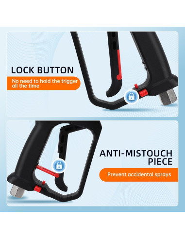 Pistola de Lavado a Presión Corto Javneo 5000 PSI 10.5 GPM