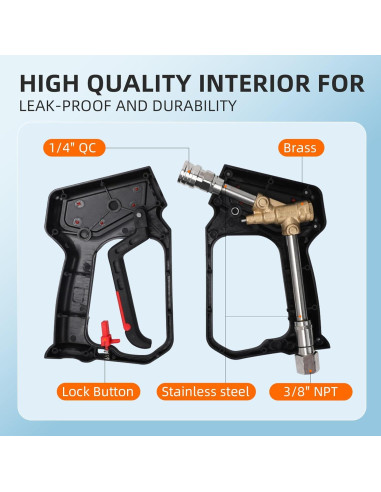 Pistola de Lavado a Presión Corto Javneo 5000 PSI 10.5 GPM