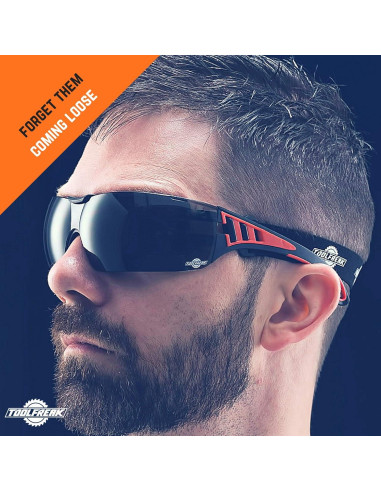 Gafas de seguridad ToolFreak Rip Out, lente ahumada, UV 99.9%