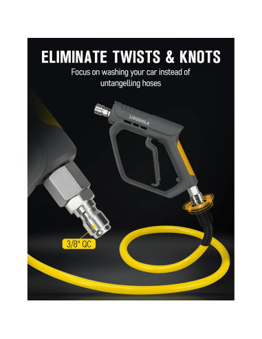 Pistola de Lavado a Presión Lidodola 5000 PSI con 5 Boquillas