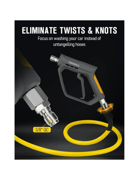 Pistola de Lavado a Presión Lidodola 5000 PSI con 5 Boquillas