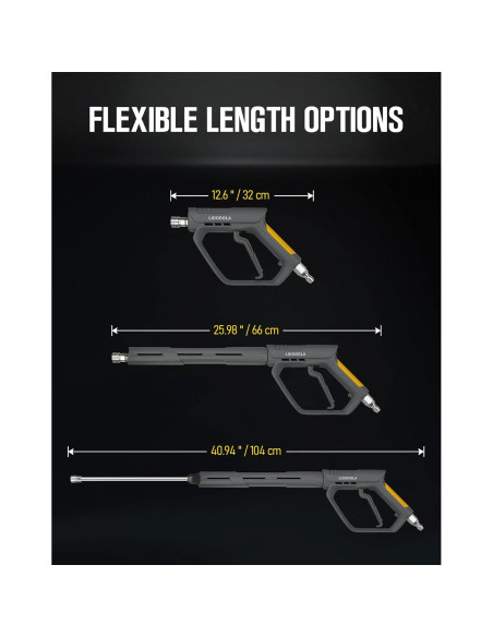 Pistola de Lavado a Presión Lidodola 5000 PSI con 5 Boquillas