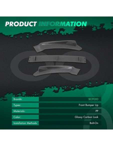 Spoiler Frontal SCITOO Negro Mate para BMW F32 F33 F36 2014-2020