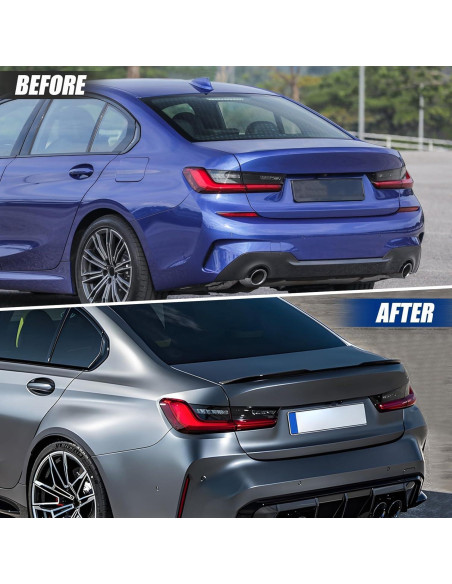 Spoiler Trasero YESENTECH para BMW G20 G80 M3 2019-2025 Negro