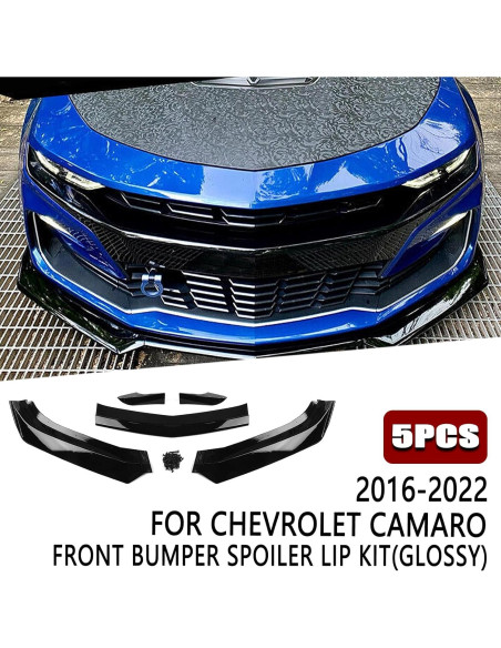 Divisor de Spoiler Frontal Chevrolet Camaro 2016-2024 Negro