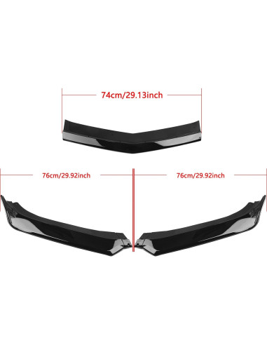 Divisor de Spoiler Frontal Chevrolet Camaro 2016-2024 Negro