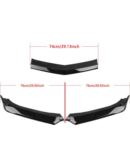Divisor de Spoiler Frontal Chevrolet Camaro 2016-2024 Negro