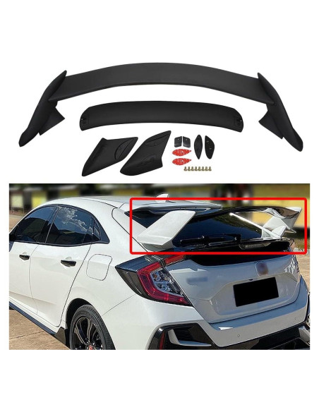 Alerón Trasero ZXMOTO para Honda Civic 2016-2020 Negro Mate
