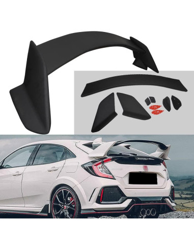 Alerón Trasero ZXMOTO para Honda Civic 2016-2020 Negro Mate