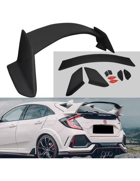 Alerón Trasero ZXMOTO para Honda Civic 2016-2020 Negro Mate