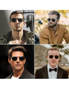 Gafas de sol piloto militar Gtand 54mm con estuche y paño 2