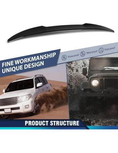 Ala de Spoiler Trasero PIT66 para BMW X4 G02 2019-2024 Negro