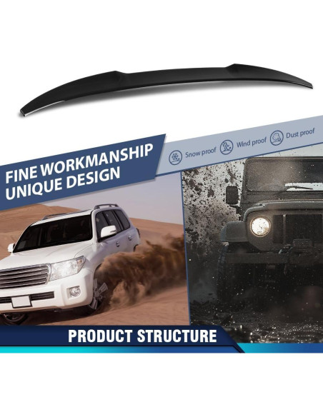 Ala de Spoiler Trasero PIT66 para BMW X4 G02 2019-2024 Negro