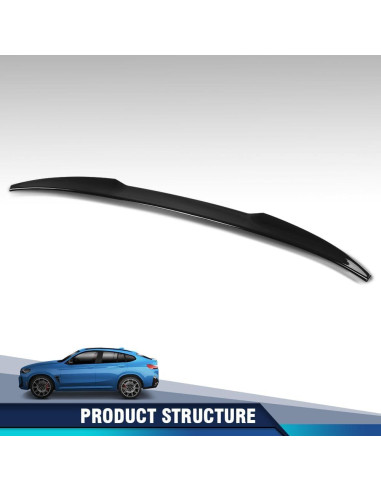 Ala de Spoiler Trasero PIT66 para BMW X4 G02 2019-2024 Negro