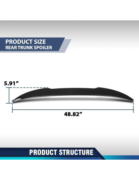 Ala de Spoiler Trasero PIT66 para BMW X4 G02 2019-2024 Negro