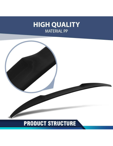 Ala de Spoiler Trasero PIT66 para BMW X4 G02 2019-2024 Negro