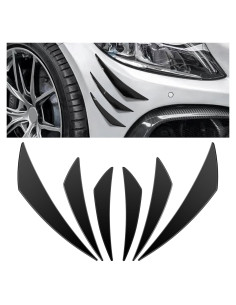 Kit de 6 Canards para Spoiler de Coche HABNVUON Negro