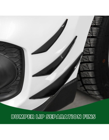 Kit de 6 Canards para Spoiler de Coche HABNVUON Negro