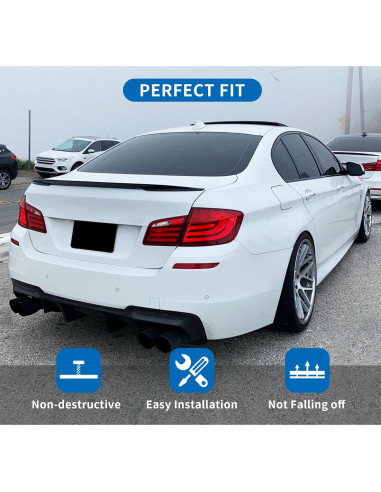 Alerón Trasero BDBO para BMW Serie 5 F10 2011-2016 Negro Brillante