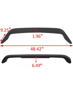 Alerón Trasero Negro Mate POWECHOX para Honda Civic SI 2P 96-00 2