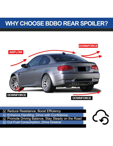 Spoiler Trasero BMW E92 335i 335xi 328i 2007-2013 BDBO