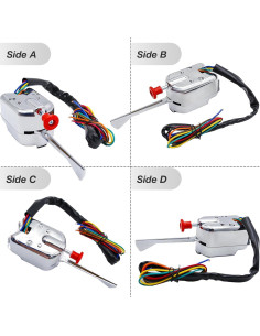 Interruptor de Señal de Giro Universal 12V Cromo Saihisday 2