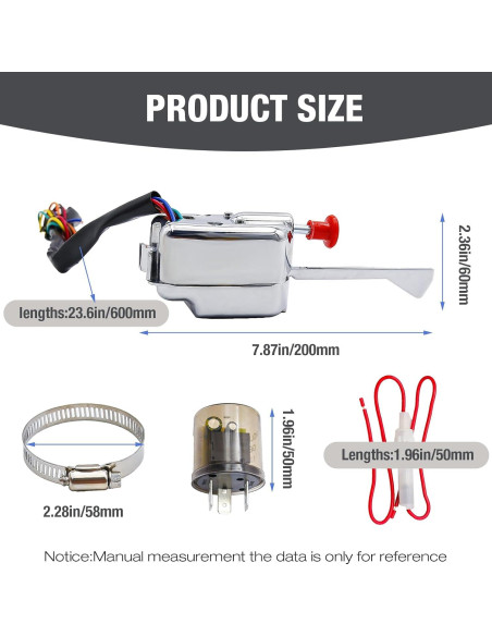 Interruptor de Señal de Giro Universal 12V Cromo Saihisday