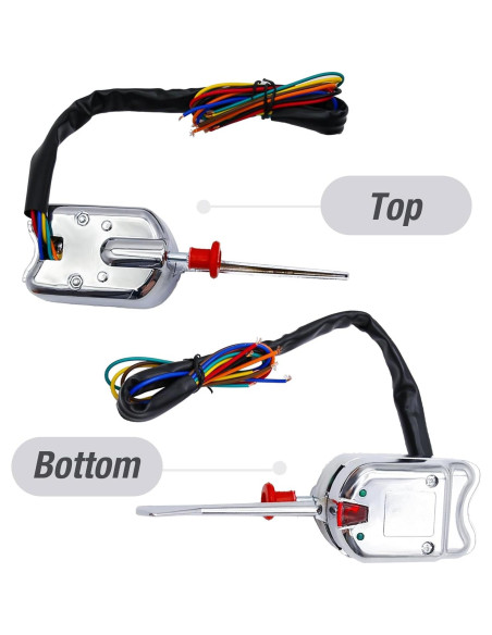 Interruptor de Señal de Giro Universal 12V Cromo Saihisday