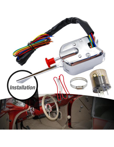 Interruptor de Señal de Giro Universal 12V Cromo Saihisday