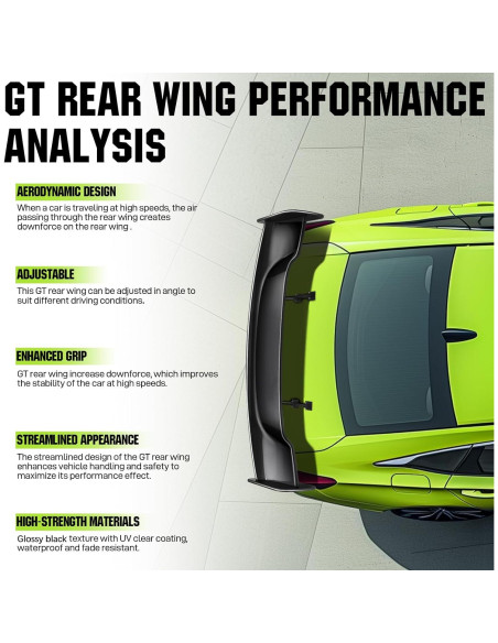 Spoiler Universal DREAMIZER 145 cm GT Negro para Autos