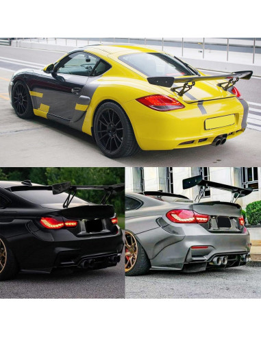 Alerón Trasero GT DEERMOTO 145 cm Negro Brillante Universal